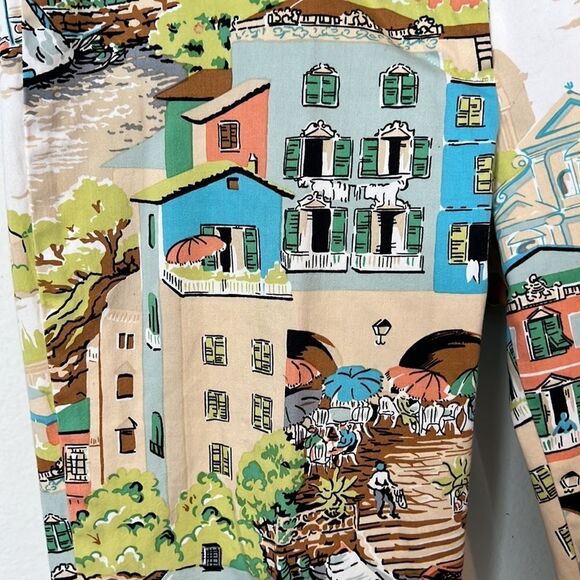 ITW by Claude Brown Canal Print Cropped Pants - Picture 5 of 5